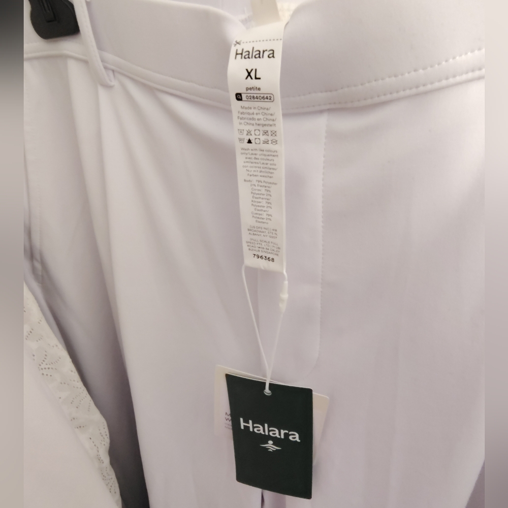 HALARA Flex High Waist Pocket Wide Leg and flare (M)Work Pants White - Picture 8 of 16
